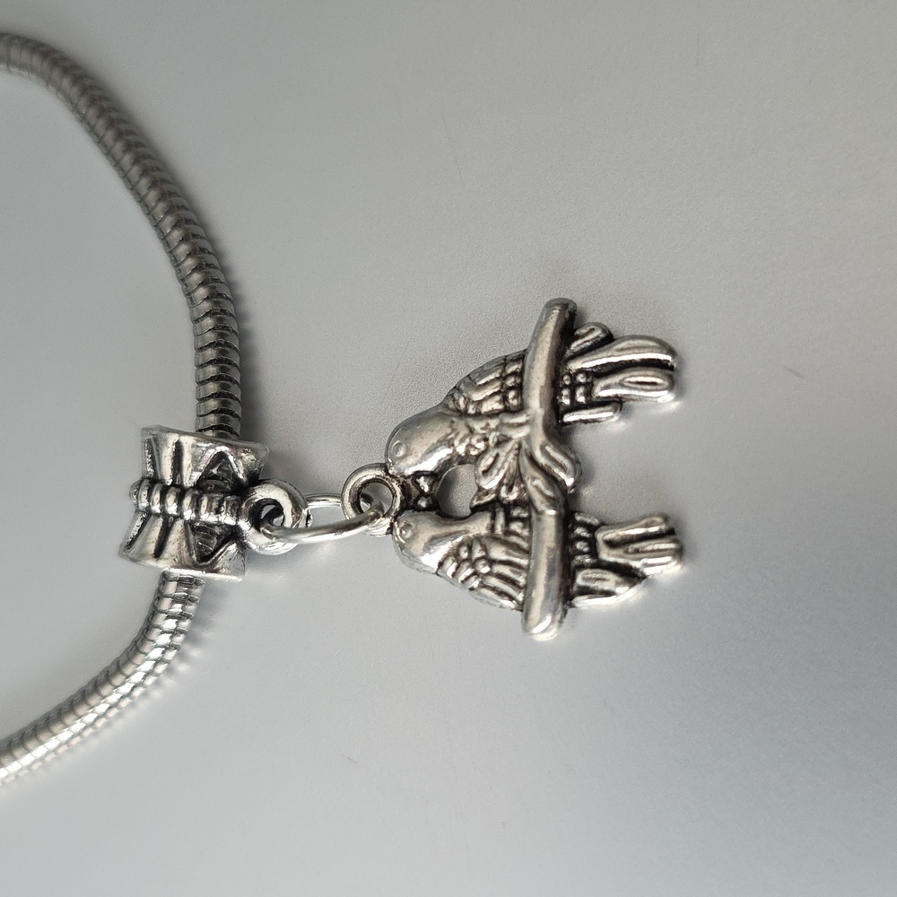 LOVE BIRDS Charm Will FIT Pandora and other European Systems or Pendant